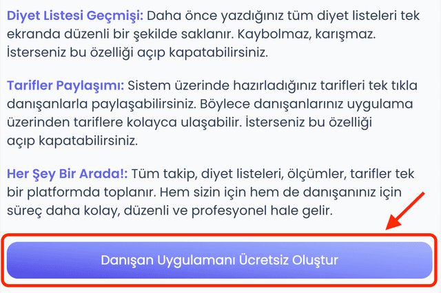 Danışan Uygulamanızı Oluşturun